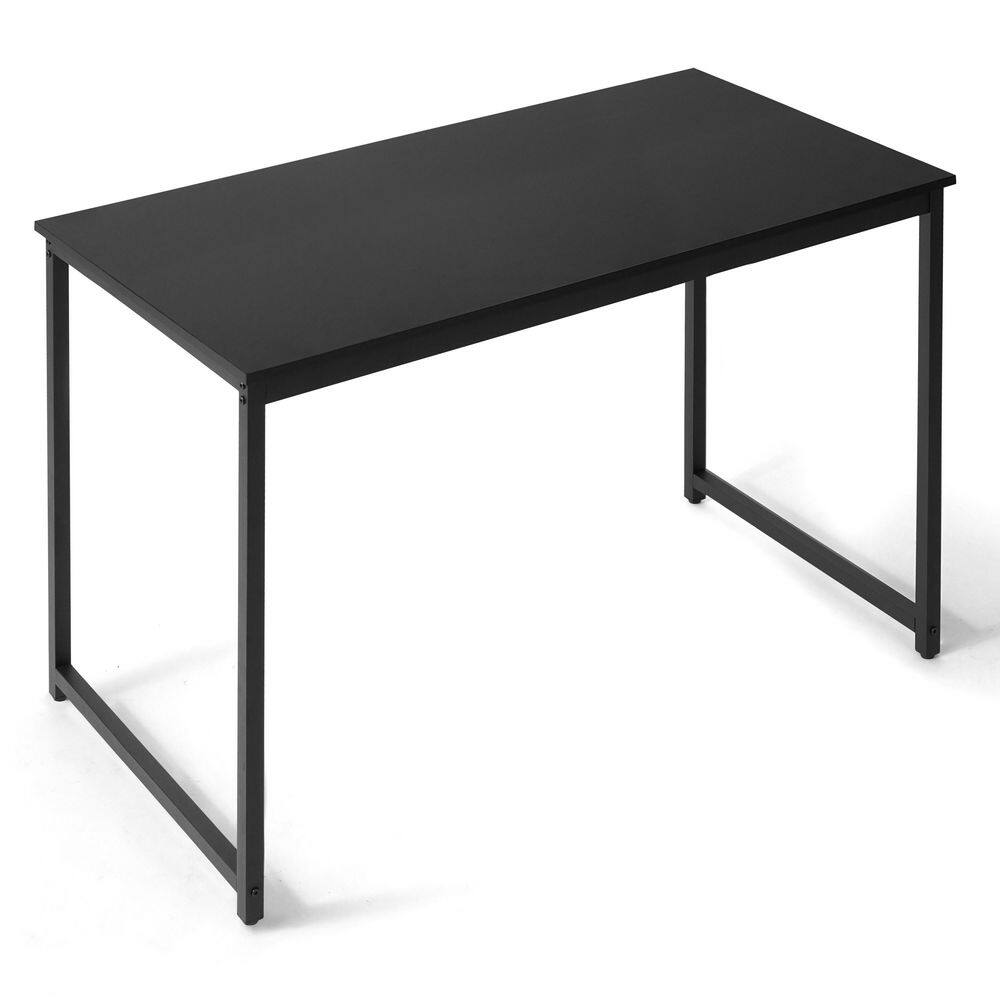 47 in. Rectangular Black Wood Computer Desk, Work Desk for Home & Office Use