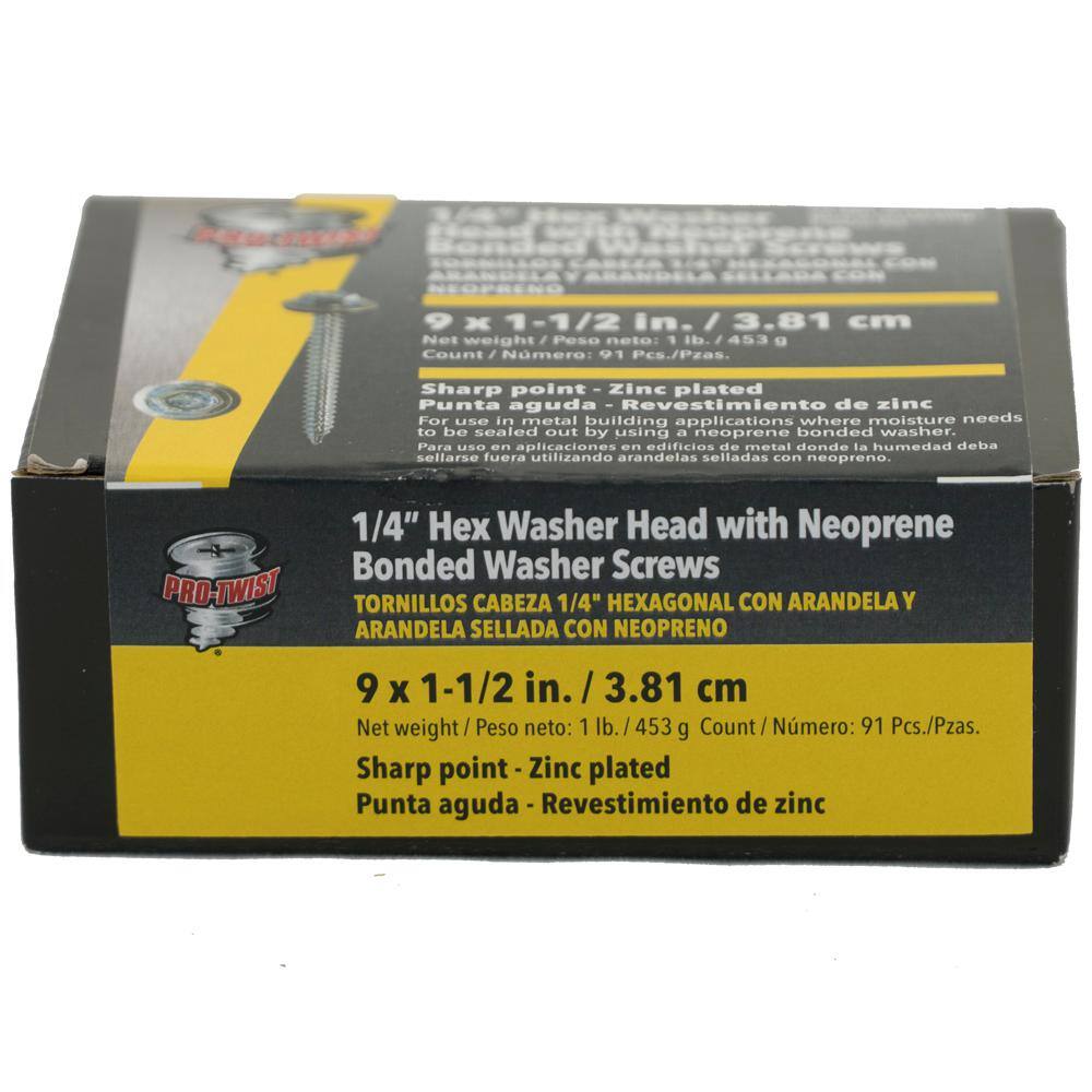 Reviews For Pro Twist 9 X 1 1 2 In Hex Washer Head With Neoprene 