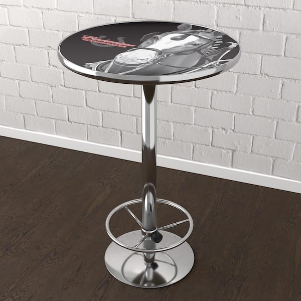 Unbranded Budweiser Clydesdale Black 42 in. Bar Table