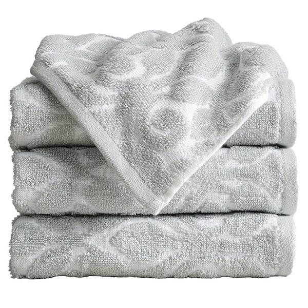 Diamond Jacquard Hand Towels - 4 Pack