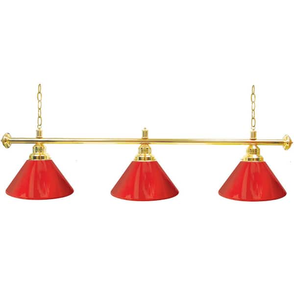 Unbranded 3-Light Red Billiard Light