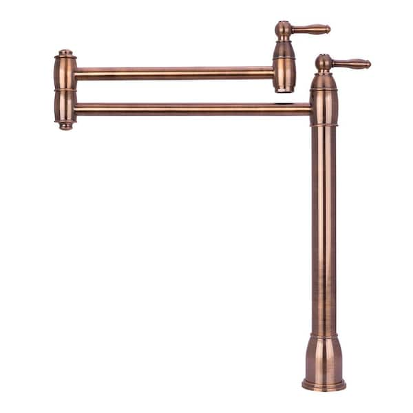 Akicon Deck Mounted Pot Filler in Antique Copper AK98188-AC - The 