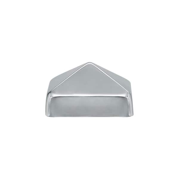 Protectyte 4 in. x 4 in. Stainless Steel Pyramid Slip Over Fence Post Cap (for Rough Cut Post)