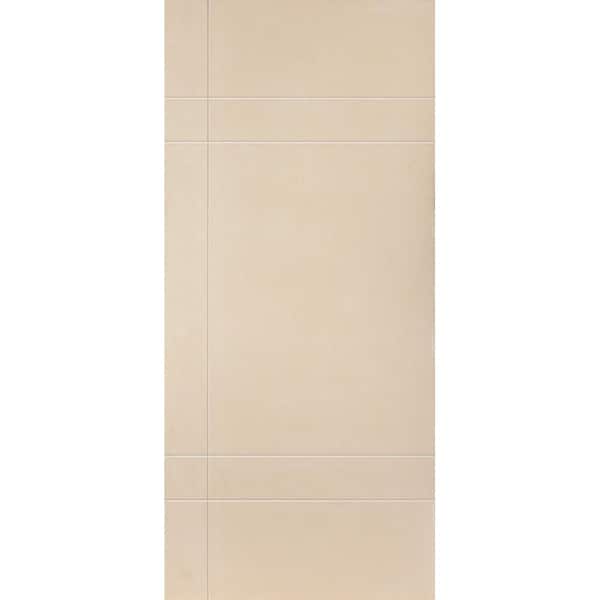 Krosswood Doors SUMMIT Modern 36 in. x 80 in. 10-Grid Solid Panel Universal/Reversible Unfinished Fiberglass Front Door Slab