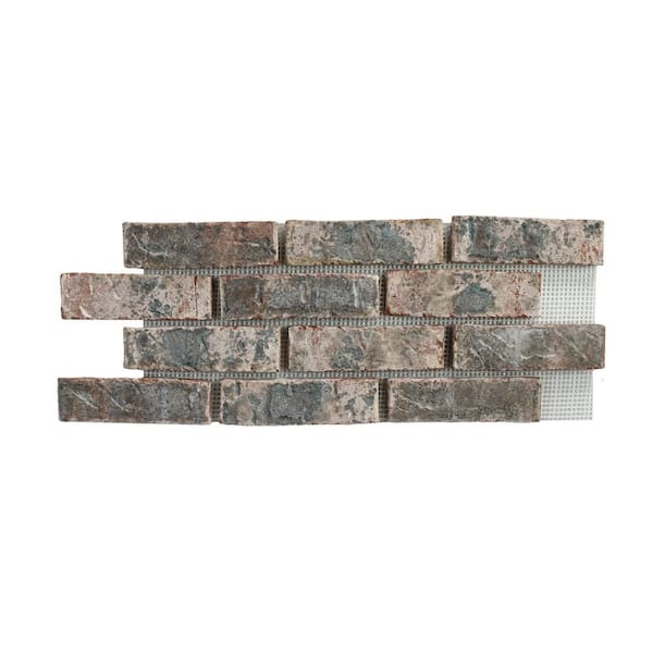 Seaside 4.25 in. x 30.5 in. x 12 in. Clay Brickwebb Thin Brick Sheets-Flats (Box of 5 Sheets)