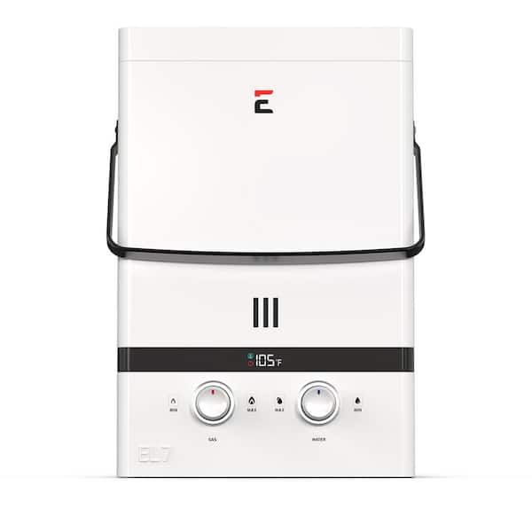 Eccotemp Luxe 1.85 GPM 52000 BTU Outdoor Portable Gas Tankless Water Heater with LED Display