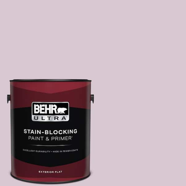 BEHR ULTRA 1 gal. #S110-2 Orchid Haze Flat Exterior Paint & Primer