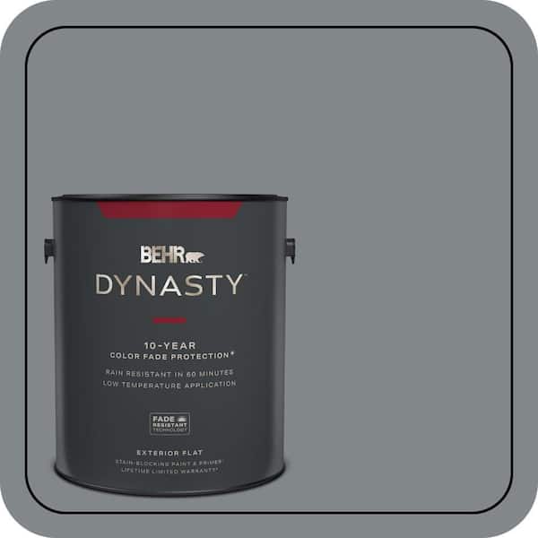 BEHR DYNASTY 1 gal. #N500-5 Magnetic Gray color Flat Exterior Stain-Blocking Paint & Primer
