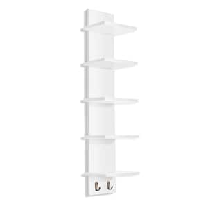 White Shelf / 丸窓 Coaster Home Office Hoover 63-inch 5-shelf Bookshelf White 800310