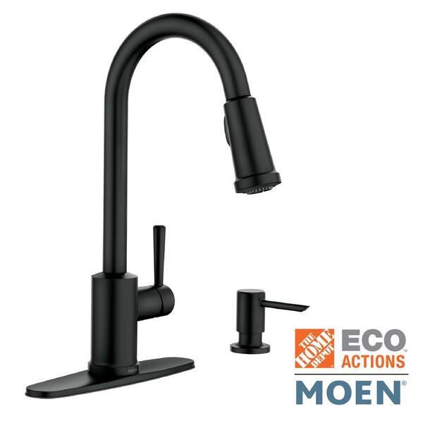 Indi Single-Handle Pull-Down Sprayer Kitchen Faucet with Reflex and Power Clean in Matte Black Indi Single-Handle Pull-Down Sprayer Kitchen Faucet with Reflex and Power Clean in Matte Black