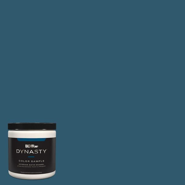 BEHR DYNASTY 8 oz. #S-H-540 Quiet Storm Satin Enamel Stain-Blocking Interior/Exterior Paint and Primer