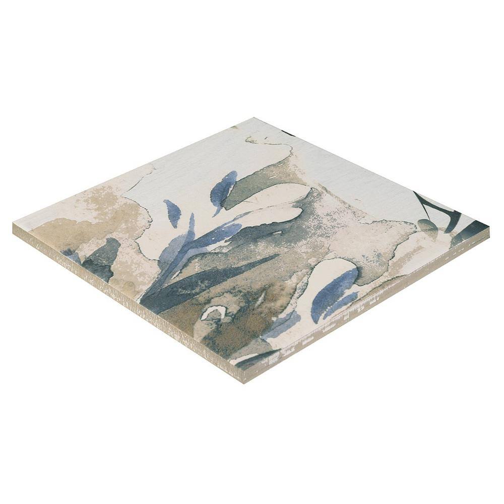 Angela Harris 8" Multicolor Matte Porcelain Botanical Mural Tile