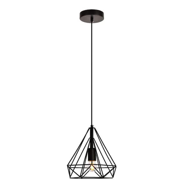 Unbranded Timeless Home 9.8 in. 1-Light Black Pendant Light, Bulbs Not Included