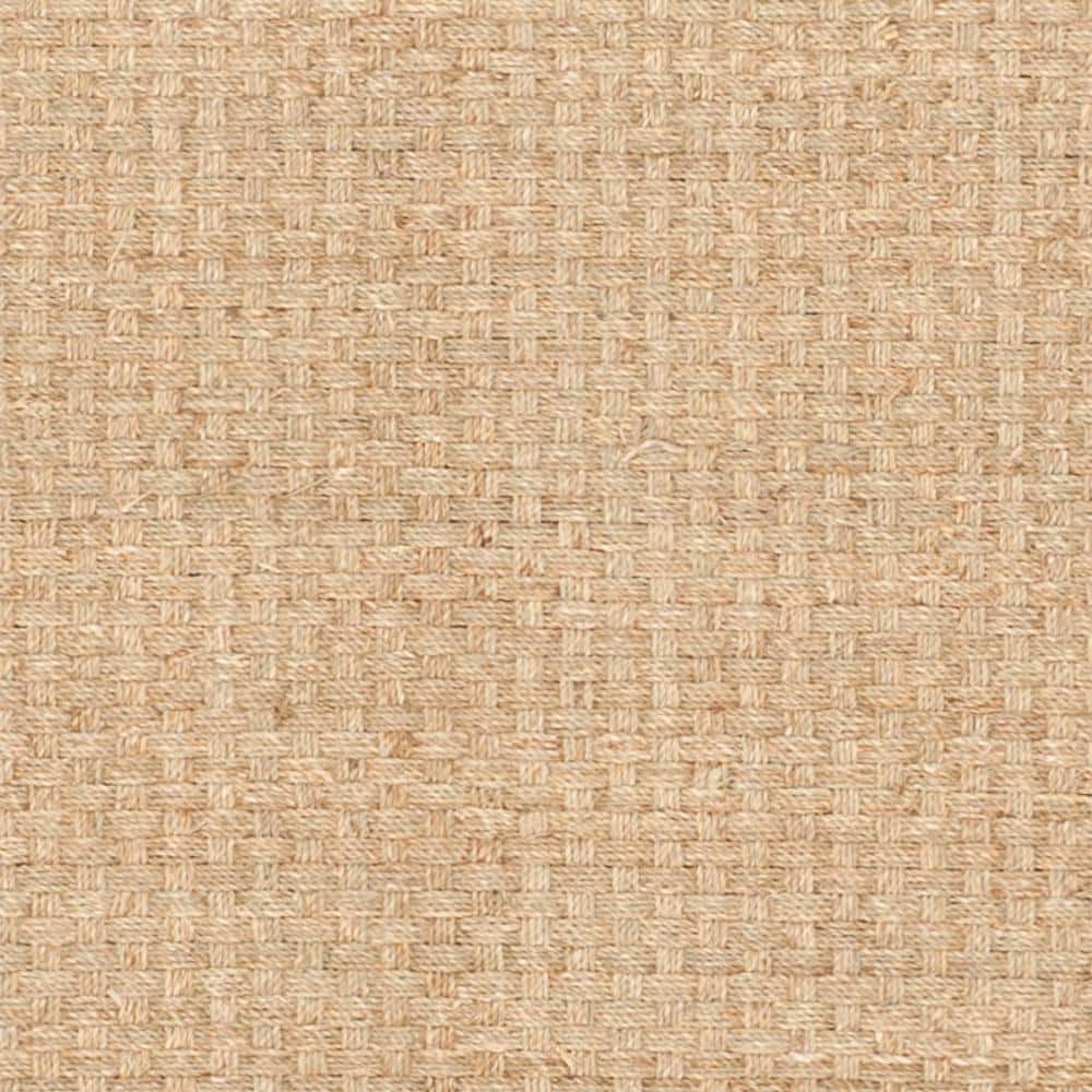 Natural and Red Flat Woven Wool Cotton Area Rug