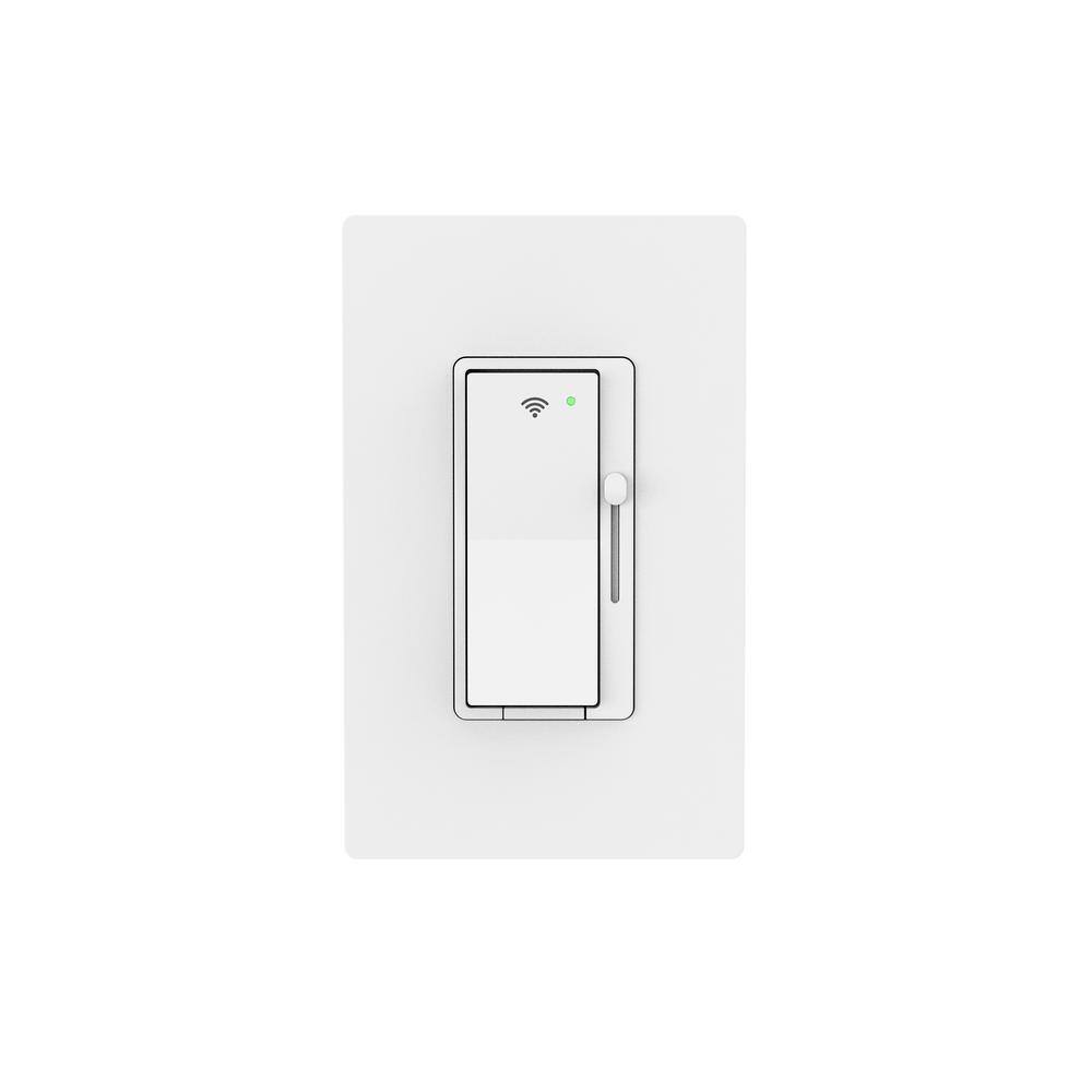 Commercial Electric Smart Universal White SinglePole Paddle Dimmer