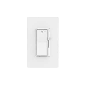 Smart Universal White Single-Pole Paddle Dimmer Light Switch, Powered by Hubspace (1-pack)