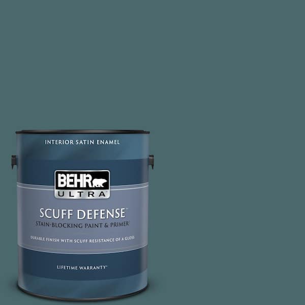 BEHR ULTRA 1 gal. #500F-7 Mythic Forest Extra Durable Satin Enamel Interior Paint & Primer
