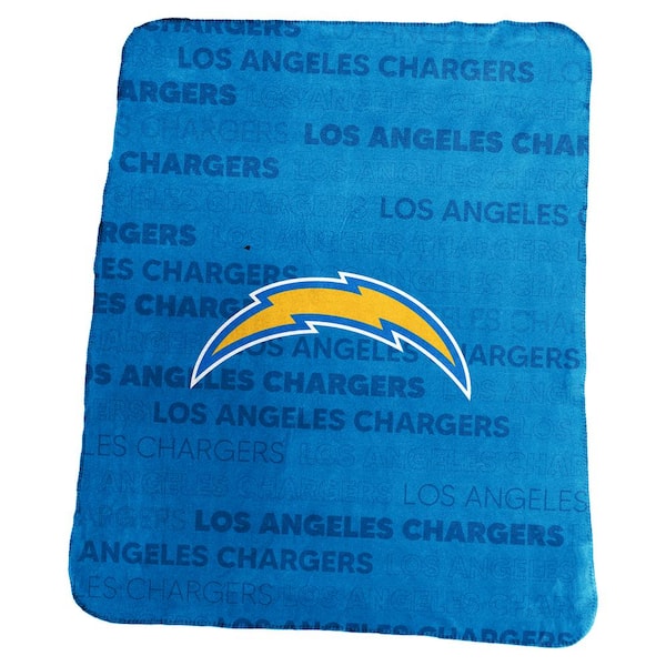 logobrands LA Chargers Multi-Colored Classic Fleece Throw