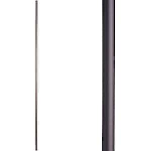 Round 44 in. x 0.5625 in. Satin Black Plain Round Bar Solid Wrought Iron Baluster