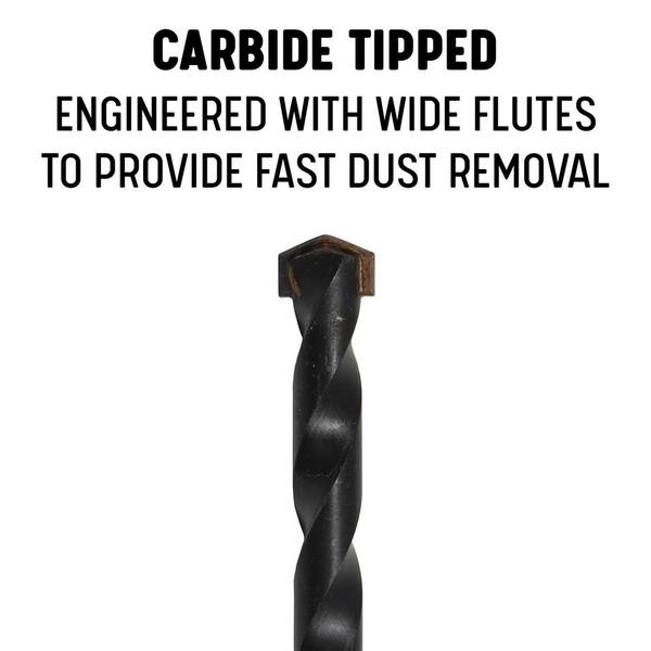 Vermont American 7/8 X 18 Carbide Tipped Masonry Drill Bit: 1/2 Shank, 2608682813