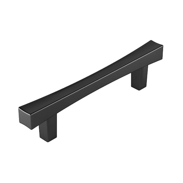 Westmount Collection 3-3/4 in. (96 mm) Modern Matte Black Rectangular Cabinet Bar Pull