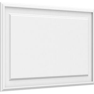 5/8 in. x 3 ft. x 1-3/5 ft. Legacy Raised Panel White PVC Decorative Wall Panel