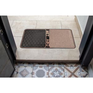 Mohawk Home Waffle Grid Impression Brown 36 in. x 48 in. Recycled