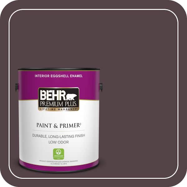 BEHR PREMIUM PLUS 1 gal. Home Decorators Collection #HDC-FL14-9 Black Raspberry Eggshell Enamel Low Odor Interior Paint & Primer