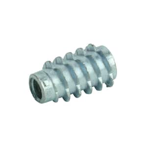 1/4 in. - 20 tpi x 20 mm Zinc-Plated Screw in Type E Insert Nut (4-Pack)