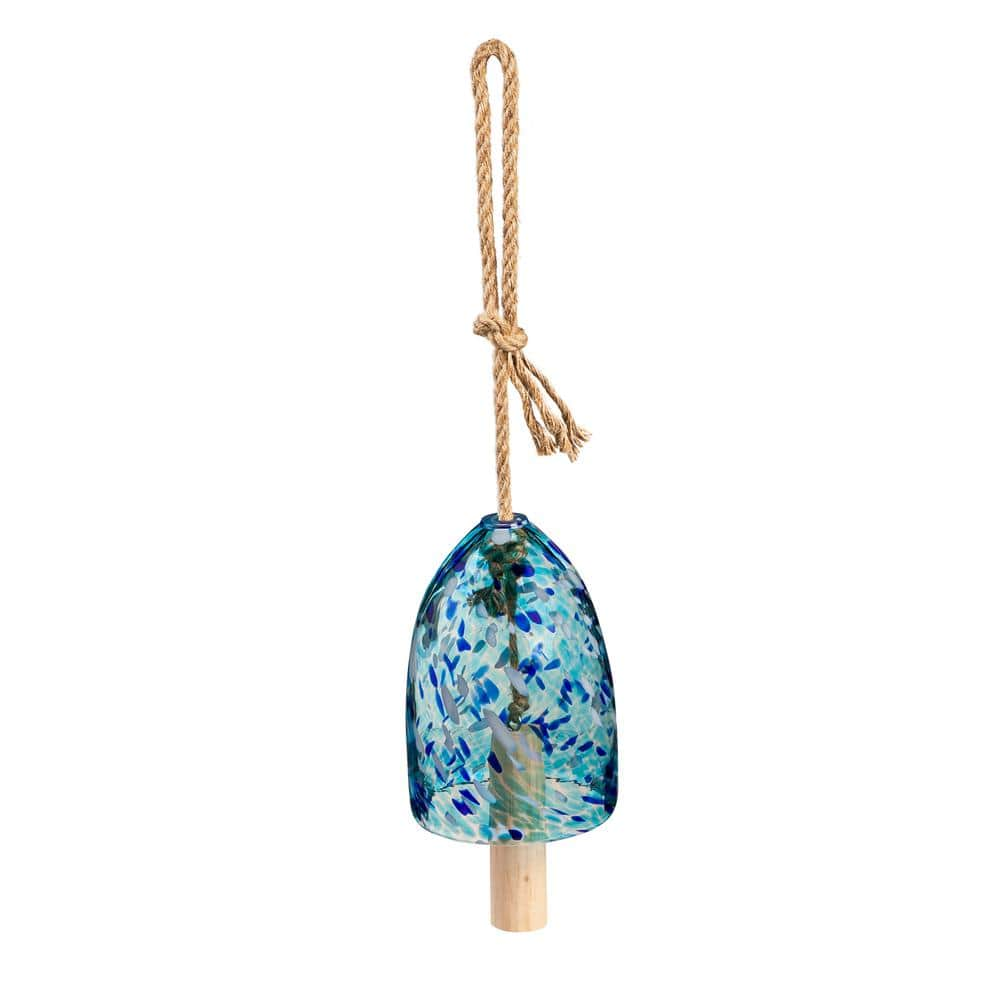 Evergreen 7 in. Aqua Confetti Glass Wind Chime ZKR2WC1822SE - The Home ...