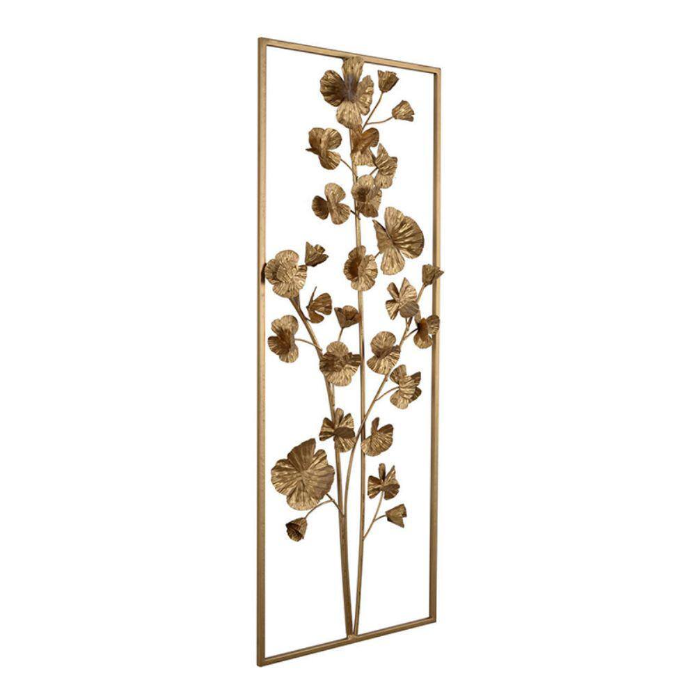 Gold Metal Tree Flower Wall Sculpture for Nursery