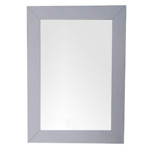 Weston 27 in. W x 38 in. H Framed Rectangular Beveled Edge Bathroom Vanity Mirror in Silver Gray