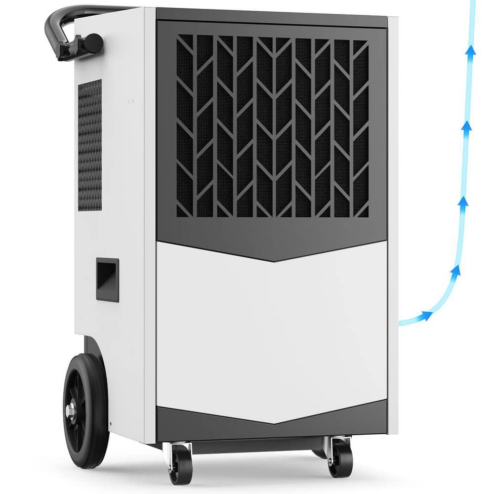 160 pt. 7,500 sq. ft. Bucket Less Commercial and Industrial Dehumidifier in White price history on PriceWatchPro