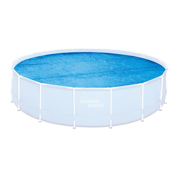 Summer Waves 16 ft. Round Above Ground Pool Solar Cover P521600F1117 - The  Home Depot