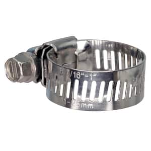 3/8 in.-1 in. Stainless Steel Hose Clamp - No. 8 (10-Pack)