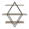 DANYA B Antigua Crossed Double Diamond Shelf Unit GH21203 - The Home Depot