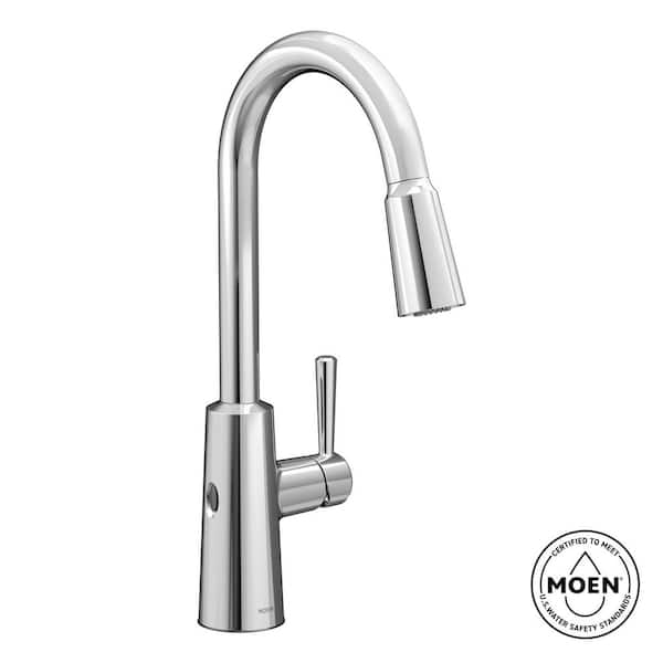 MOEN Riley Touchless Single Handle Pull-Down Sprayer Kitchen Faucet in Chrome