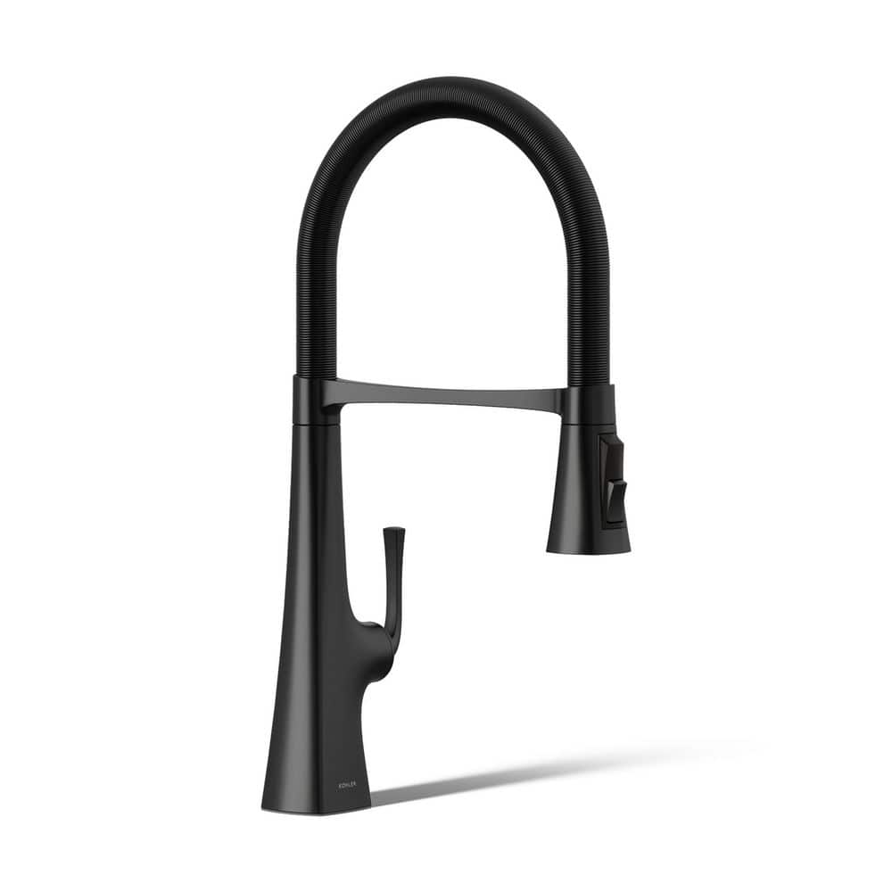 ぺんぎん KOHLER Graze Single-Handle Medium Standard Kitchen Faucet in Matte
