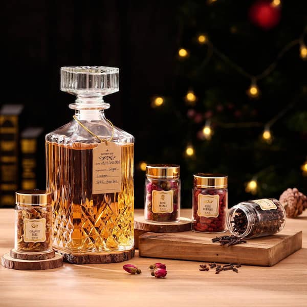 Wudkey Whiskey Infusion Kit Gifts for Men, 12 Natural Ingredients