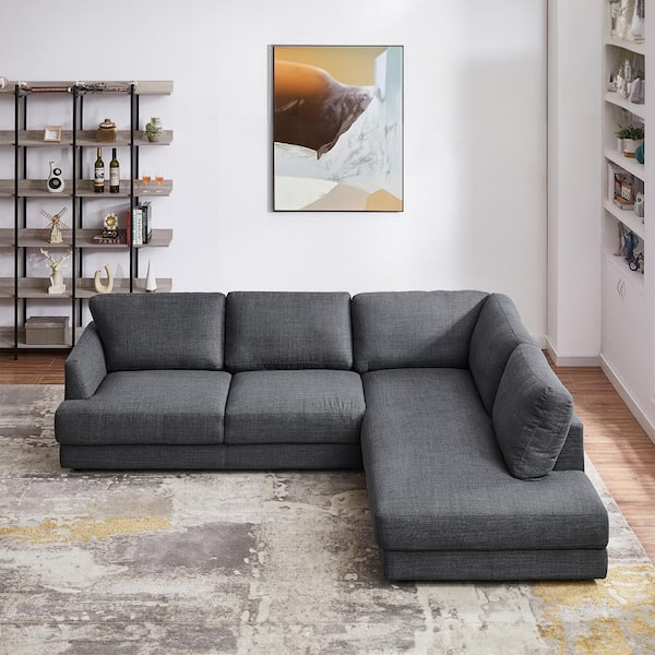 Ashcroft Furniture Co Glenville 108 in. Square Arm 2-piece High