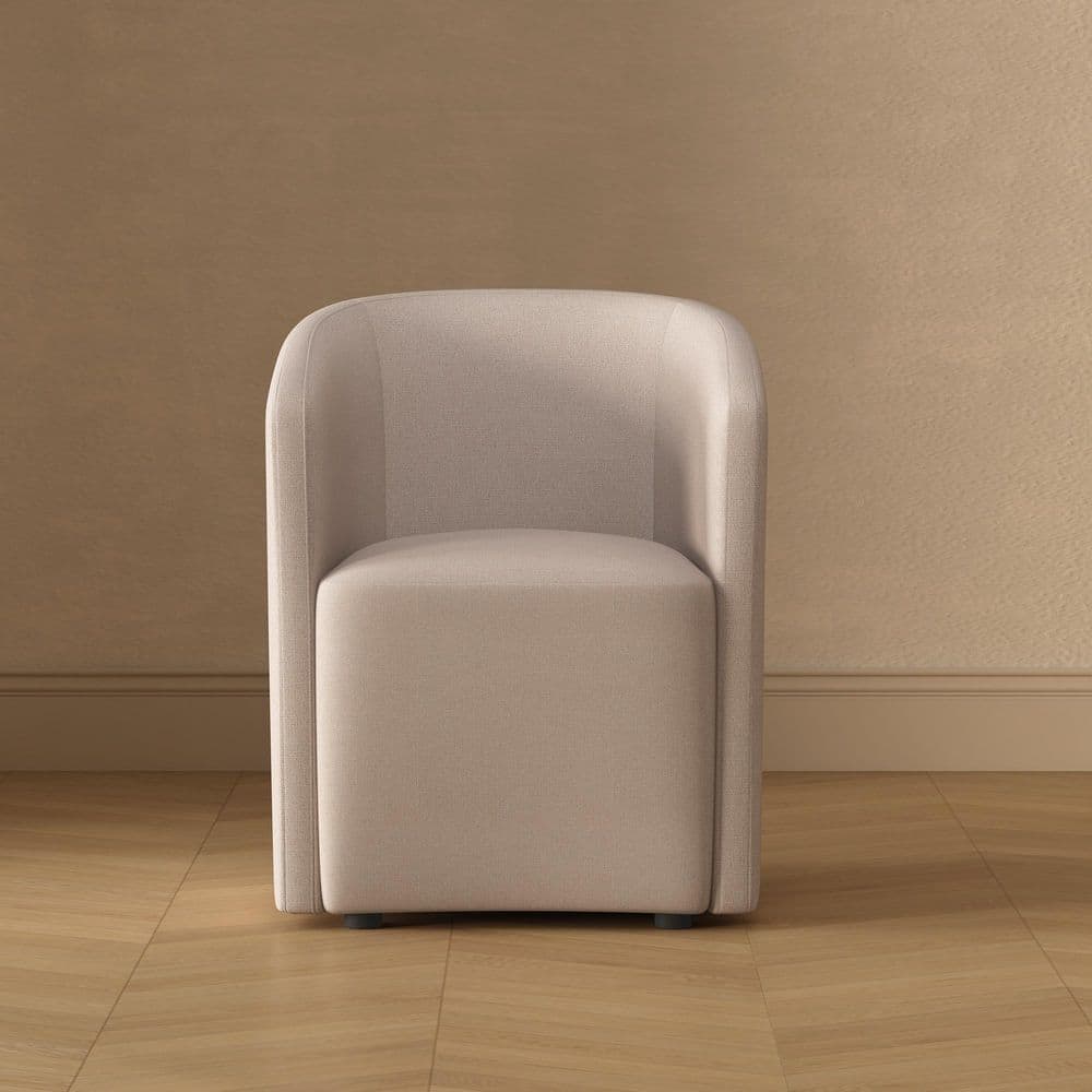 Hearth Contemporary Modern Barley Tweed Fabric Upholstered Dining Armchair