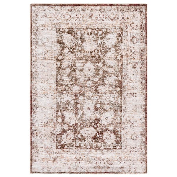 Vintage Oushak 4 ft. x 6 ft. Ivory/Beige Distressed Border Area Rug