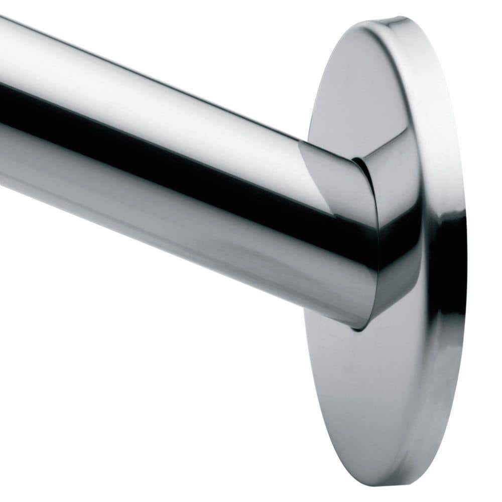 MOEN 60 in. Curved Shower Rod in Chrome, Grey -  CSR2145CH
