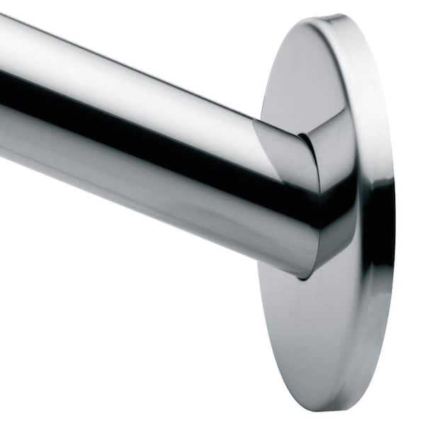 Moen 60 In Curved Shower Rod Chrome, 60 Inch Shower Curtain Rod Black