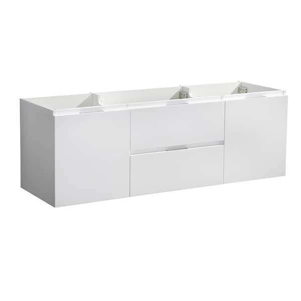 Fresca Valencia 48 in. W Wall Hung Bathroom Vanity Cabinet in Glossy White