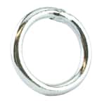 Everbilt 200 lb. x 3/16 in. x 1-1/2 in. Nickel-Plated Welded Steel Rings  (2-Pack) 7065S-12 - The Home Depot