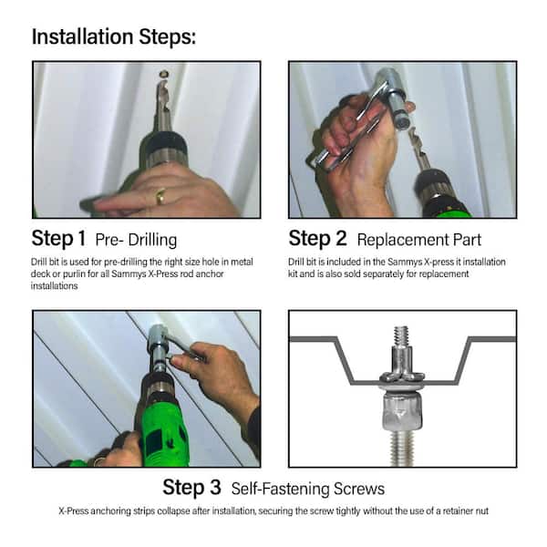 PLUMBFLEX X-Press Vertical Rod Anchor Super Screw with 3/8 in