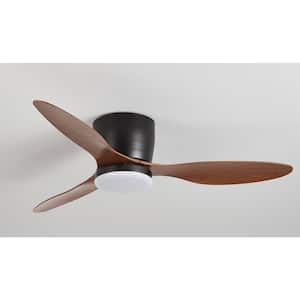 42 in. Walnut LED Integrated Indoor Ceiling Fan with Light and Remote