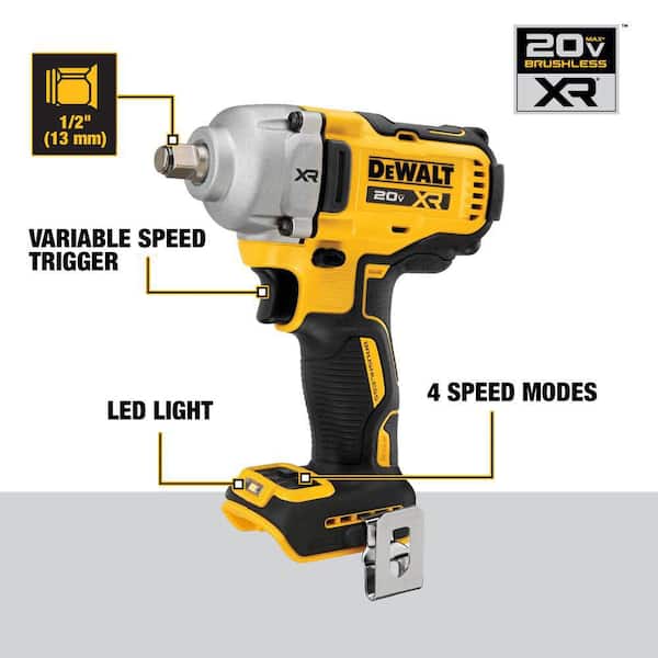 20V MAX XR Lithium-Ion Cordless 1/2 in. Impact Wrench with POWERSTACK 20V 5.0Ah Battery Pack