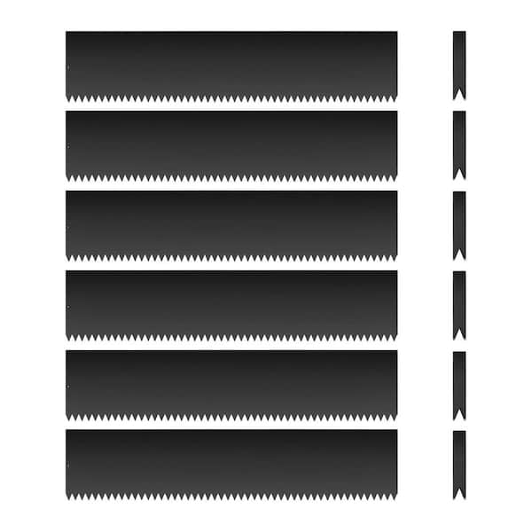 Steel Landscape Edging Kit 40 ft. x 10 in. Galvanized No-Dig Hammer-in Metal Border Edging with Connectors 6 Pack